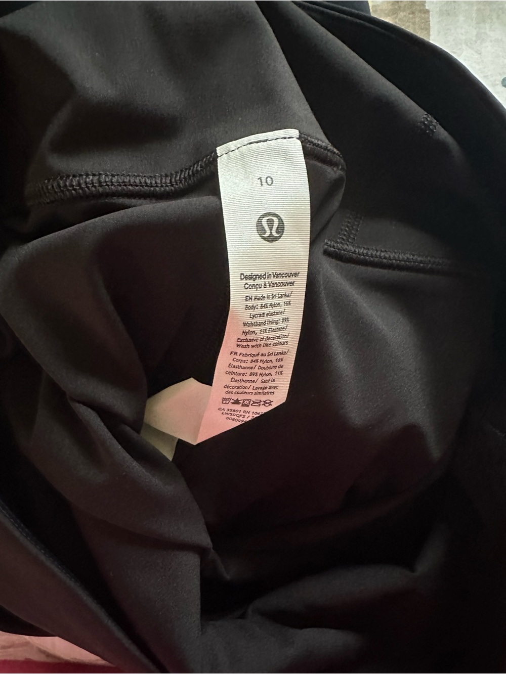 Lululemon Base Pace High Rise Leggings size 10 28” length in Black and True Navy - Picture 7 of 7